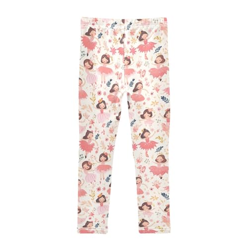 KLL Seamless Pattern Cute Ballerina Toddler Girl Athletic Leggings Stretch High Waisted Leg Yoga Pants Gym2