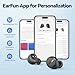 EarFun Free 2S Wireless Earbuds, [Upgraded Version] Bluetooth Earbuds with Deep Bass, 4 Mics for Clear Call, Customizable EQ App, IPX7 Waterproof in-Ear Headphones, 30H Playtime, Wireless Charging