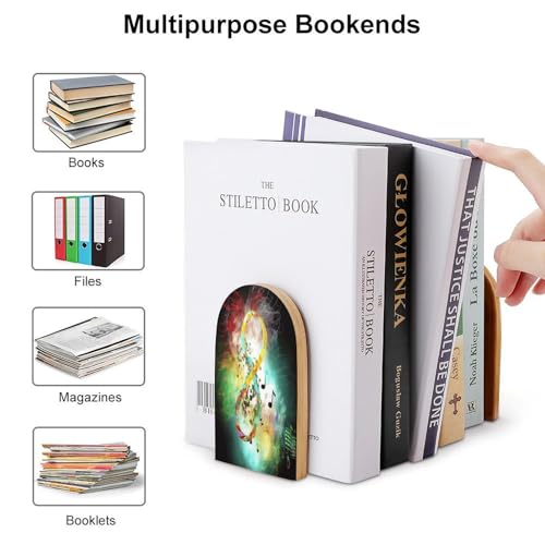 Sujetalibros musical decorativo para organizar el salón y las estanterías del hogar 4