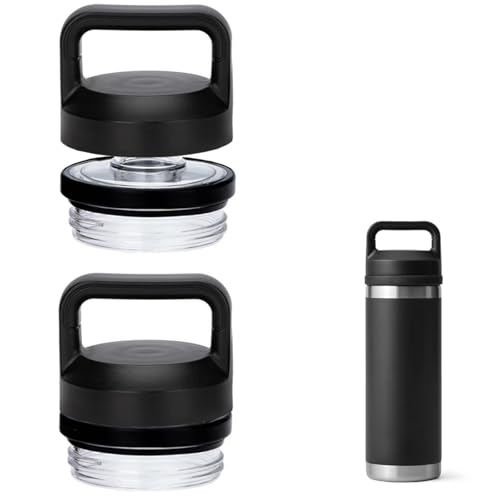 2 PCS Chug Replacement Lid Cap, Lid Compatible with YETI Rambler Bottle Fits for 18oz/26oz/36oz/46oz/64oz, Leak-proof and BPA-free.
