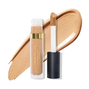 LAURA GELLER NEW YORK The Ideal Fix Concealer - Medium - Buildable Medium to Full Coverage Liquid Concealer - Covers Under Eye Dark Circles & Blemishes - Long-Lasting