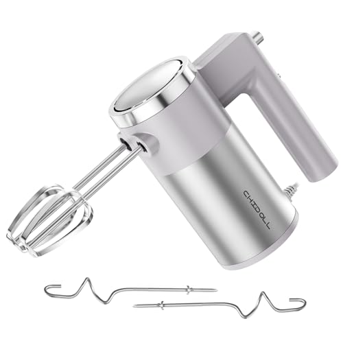 CHIDOLL 600W Hand Mixer, 5-Speed Electric Hand Held Mixer for Baking, Lightweight Stainless Steel...