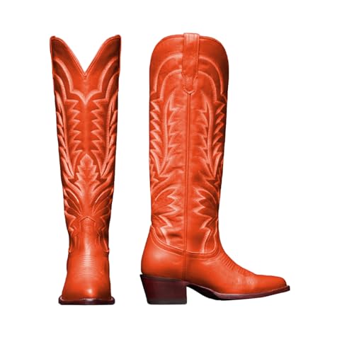 Western Classic Embroidered Women'S Knee-High Boots, If The Carvings Are Embroidered Boots3