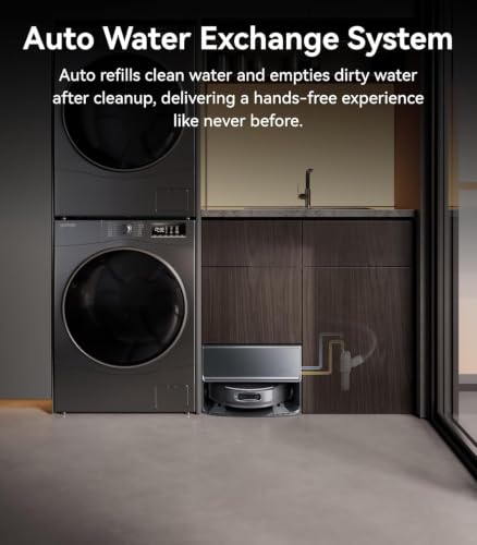 Image of NARWAL Flow 2 with Refill & Drainage System Robot Vacuum and Mop, 31,000Pa Suction, FlowWash Self-Cleaning, AI Object Recognition, 212℉ Hot Water Mop Washing, Black