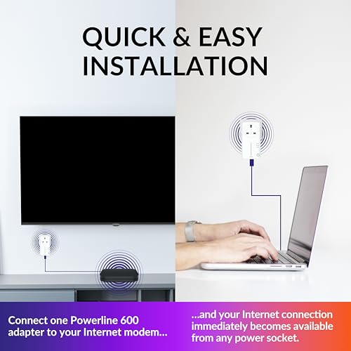 STRONG AV600 POWERLINE KIT, Data Transfer Speed Up to 600 Mbps, No Configuration Required (2 PACK) - Image 2