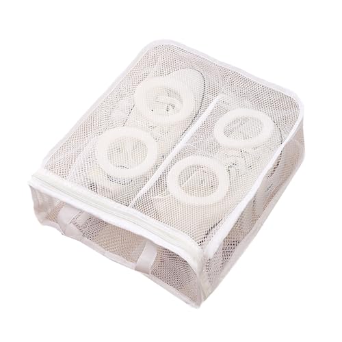 LIbgiubhy Bolsa protectora de almacenamiento para lavado de zapatos, accesorio de baño para uso a máquina, mantiene la forma intacta, ajuste hasta la talla 13, uso diario