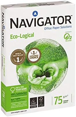 Carta Navigator Eco-Logical A4 75 Gr/mq - Confezione 5 Risme (2500 Fogli) - FSC Ed Ecolabel - Bianco CIE 169 - Foto 2