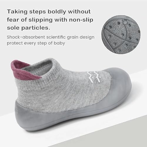 Baby Sock Shoes Baby First Walking Shoes Infant Non-Slip Breathable Slippers Baby Boys Girls Sneakers - Thumbnail 2
