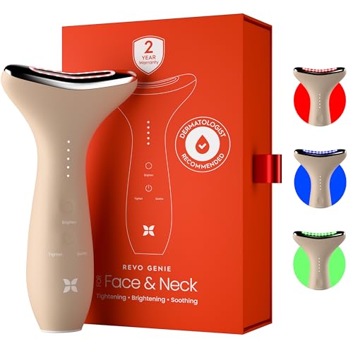 REVO Genie | Face & Neck Beauty Massager with Ultra Powerful LEDs...