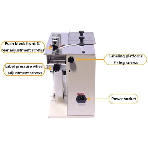 Etichettatrice automatica - Design staccabile 2 in 1 con regolazione velocità/lunghezza, touch screen, corpo in metallo resistente per un imballaggio efficiente