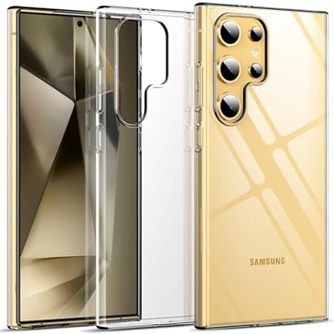 Raysmark for Galaxy S24 Ultra Case, Ultra [Slim Thin] Scratch Resistant TPU Rubber Soft Silicone Protective Crystal Clear Case Cover for Samsung Galaxy S24 Ultra (Clear) Cover