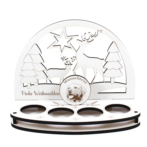 Dekolando Deko Schwibbogen Teelichthalter Labrador Personalisiert...