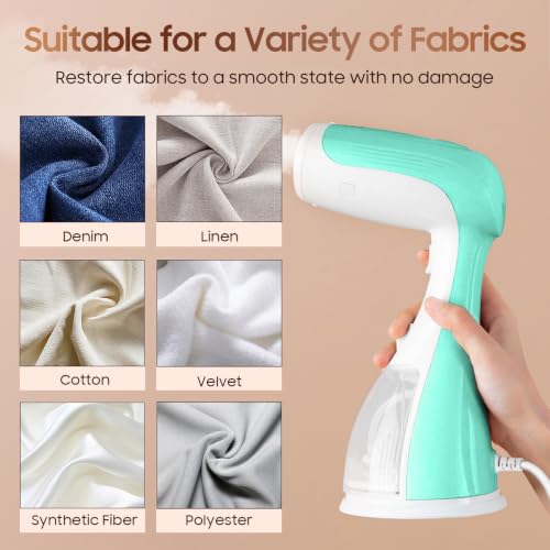 Image of Portable Hand Held Steamer for Clothes - 1350W Handheld Clothes Steamer, 15S Rapid Heating, Garment Wrinkle Remover Fastly Make Clothes Soft, Large-Capacity Iron for Hotels /Travel