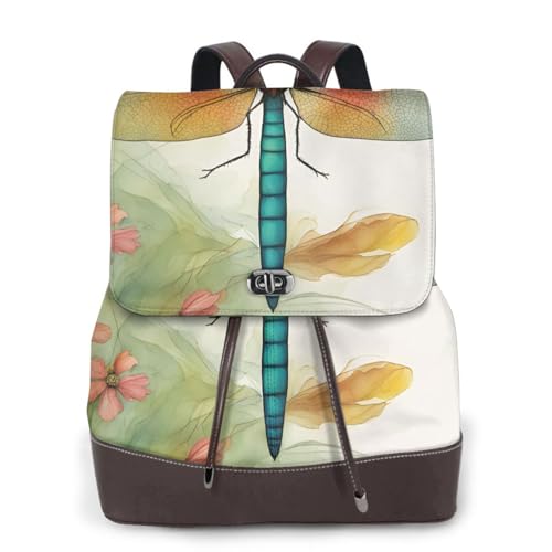 Sac de voyage en cuir libellule imprimé pour loisirs et affaires