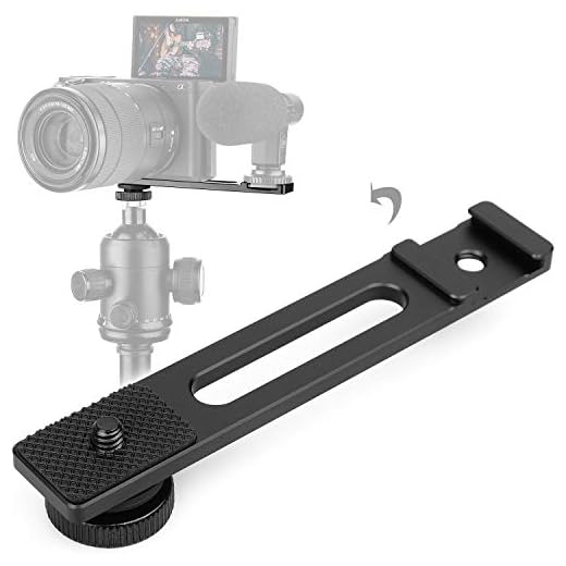 ChromLives Cold Shoe Bracket Extension Bar, Hot Shoe Extension, Microphone Mount with 1/4'' Tripod Screw Compatible with Mirrorless Camera Vlogging Sony A6400 6300 6500 6000 Zhiyun 4 DJI Osmo Pocket
