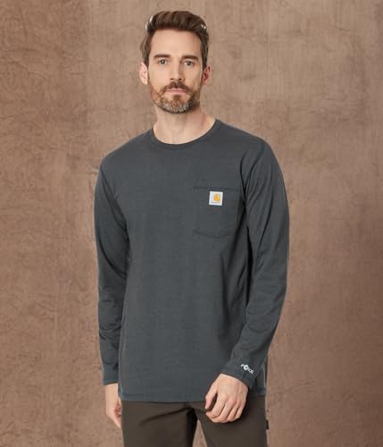 Image of Carhartt Men's Force Relaxed Fit Midweight Long-Sleeve Pocket T-Shirt