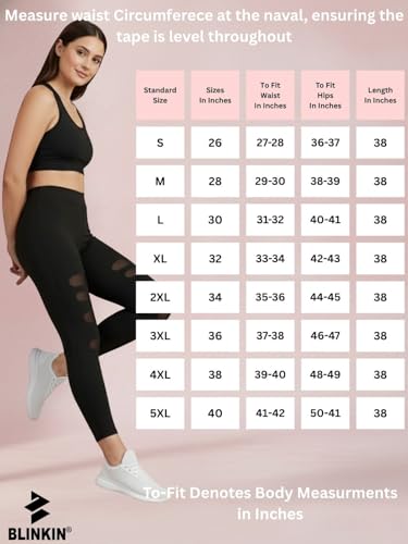 Image of BLINKIN Women's Sports Tights & Leggings with Mesh Insert : Ideal Gym Wear for Woman Active Wear, Yoga & Fitness - The Ultimate Gym Pants for Women Workout (5001)