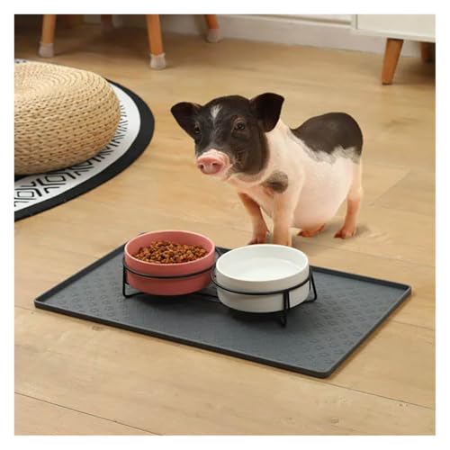 Tapis d'abreuvement et de repas chat imperméable contre les éclaboussures d'eau