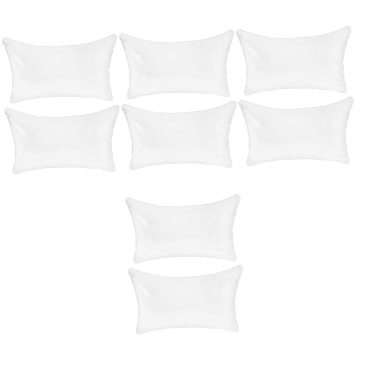 Amosfun 8pièces Oreillers De Voyage Gonflables PVC Transparent Coussin Ergonomique pour Camping Et Détente