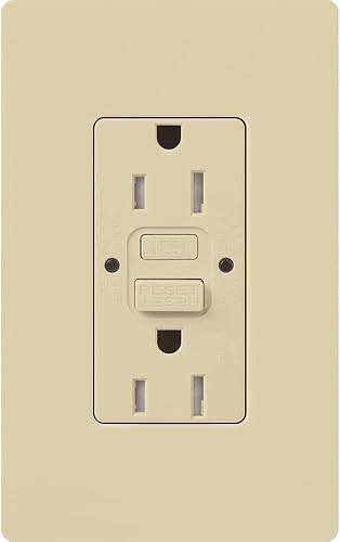 Miniatura 6 de Lutron Receptáculo dúplex GFCI resistente a manipulaciones, 15 amperios, marfil