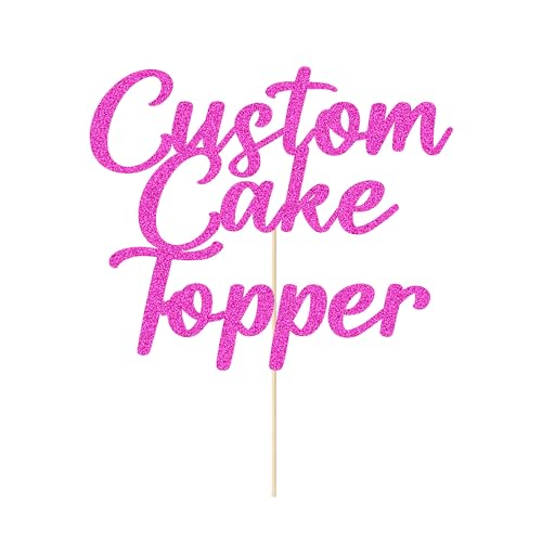 Personalised Custom Cake Toppers - Happy Birthday, Wedding, 