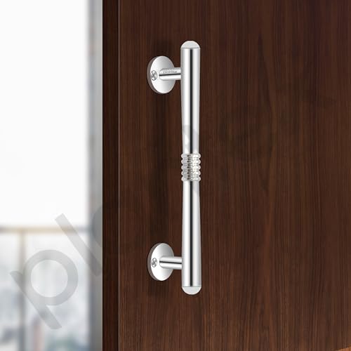 Image of Plantex Door Handle /Pooja Room Handle /8 Inch Door Handles for Main Door /Pull Push Handle /3 Years Warranty - Pack of 1 (S-142, Chrome)