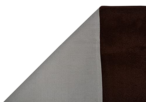 Rugstylesonline Comfy Solid Color Runner Area Rug 26 Inch Wide X Your Choice Length In 3 Color Options Slip Skid Resistant Rubber Back (Brown, 2'2"X10') #TOP4