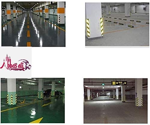 ABBASALI Car Parking Protector Garage and Warehouse Columns Wall Warning Rubber Corner Guard, Bumper Protectors and Anti-scratch Rubber, Yellow & Black, Corner Guards, 80x9x9 cm