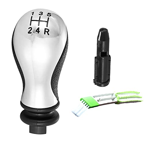 DMNQ Pomo de Cambio de 5 Marchas,Perilla de Cambio de Marchas Pomos de Palanca de Cambios del Coche Manual de 5 Velocidades con Adaptador Compatible con Citroen C5 01-08 Xsara Picasso 99-08