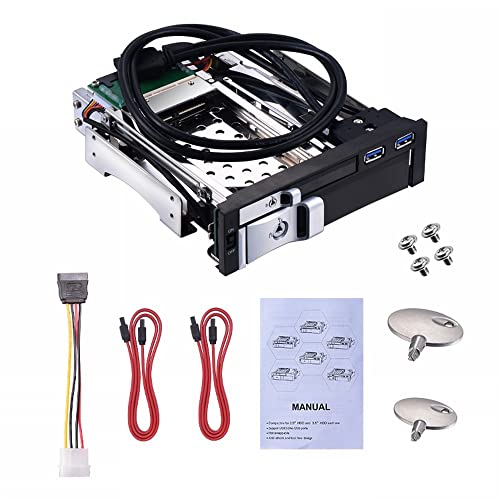 Caja interna para disco duro 2.5+3.5 SATA con 2 puertos USB3.0 miniatura 6