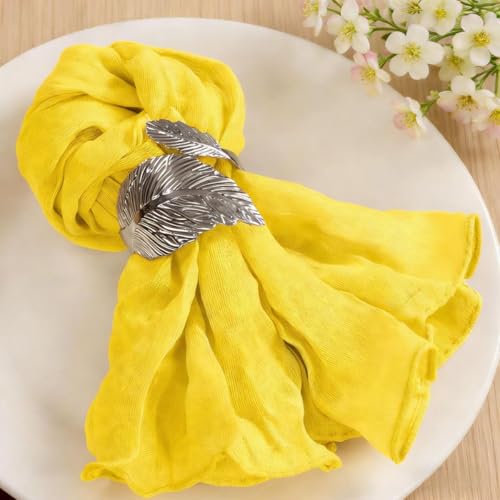 Cloth Napkins Set of 10 21"x21" Reusable Cheesecloth Napkins Bulk Yellow