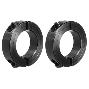 Sourcing Map Karbonstahl Klemmringe mit Stellschraube, 2 Stück