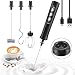 Produktbild ZB ZealBoom Elektrischer Milchaufschäumer mit 3 Quirl, USB Wiederaufladbar Milchaufschäumer Handmixer, 2-in-1 Handheld Milk Frother Milchschaum Eiermixer für Kaffee,Latte,Cappuccino, Eier Schlagen