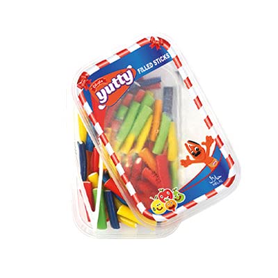 YUTTY Premium fruitrubbers, korte kleurrijke snoeren, 300 gram verse verpakking, halal snoepgoed, leuk cadeau voor kinderen, rubberen beertjes