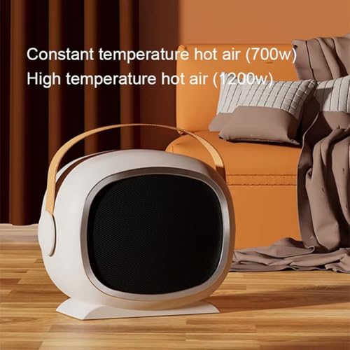 Radiateur personnel électrique mobile mini ventilateur chauffant compact prise EU - 5