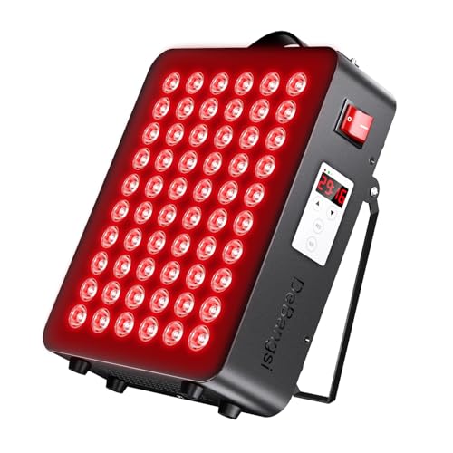Red Light Therapy, Clinical Grade Dual Chip with 60 LEDs, 660nm/850nm High Power Infrared Panels, Timer Function for Body, Pain Relief, Face