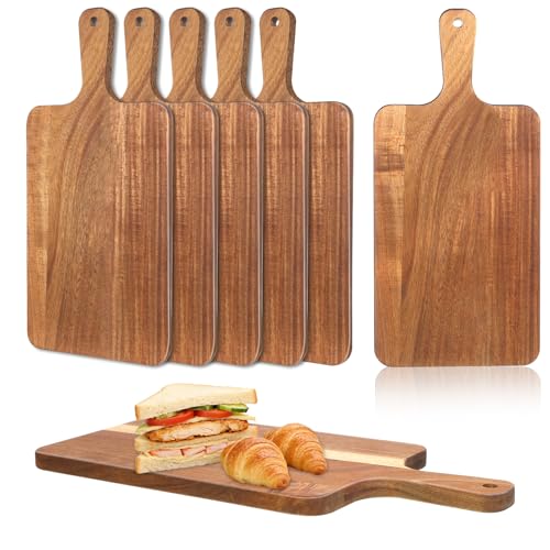 6 Piezas Tabla de Cortar de Madera Acacia Rectangular miniatura 1