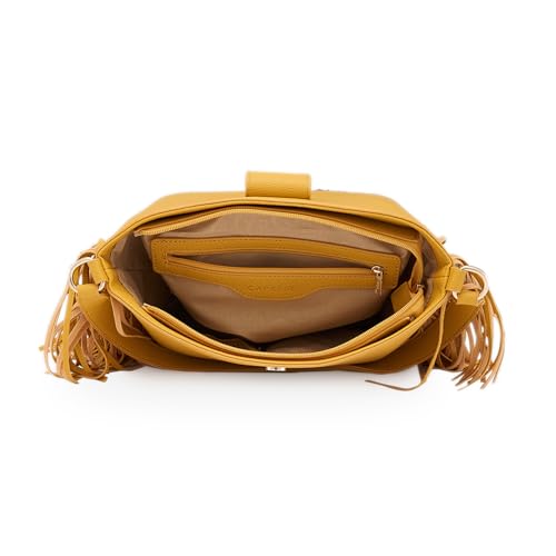 Image of Caprese Cindy Hobo, Yellow-Medium | Stylish Shoulder Bag for Women | Spacious Compartment | Perfect for Casual & Daily Use