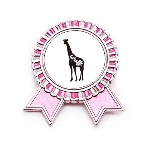 Broche girafe noire et blanche en métal pour sublimer un blazer chic