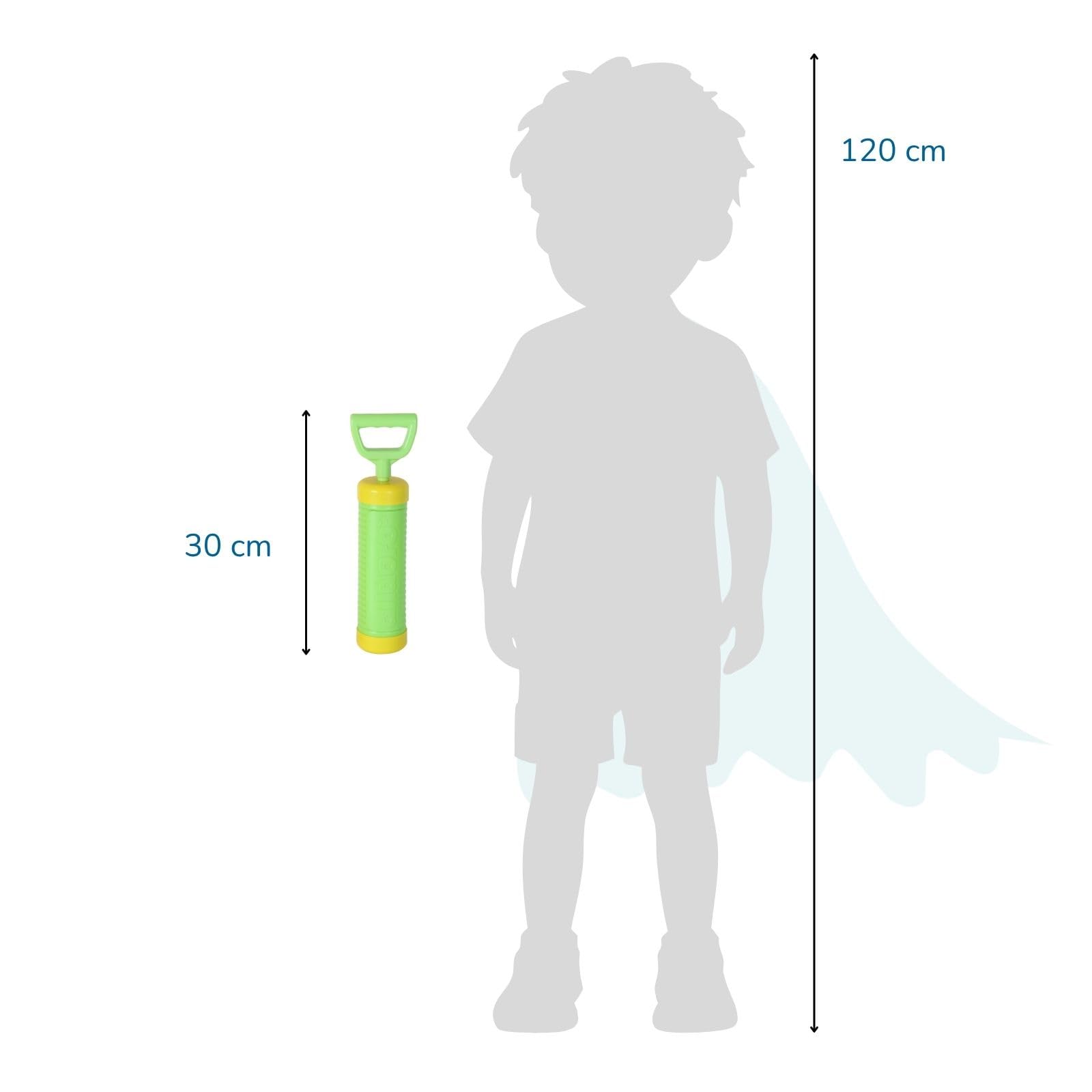 alldoro Wasserspritze 6er Set 30 cm, Wasserblaster, Spritzpistole | grüne Wasserblaster mit sehr hoher Reichweite für Garten & Strand, ideal als Geschenk für Kinder, Für Kinder ab 3 Jahre