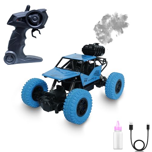Image of Wonder Remote Control Rock Master /Crawler with Smoke, Monster Car for Kids Monster Truck Rock Climbing Car Toy for Kids | 2.4 GHz Remote with Long Range | C Type Charging | Made in India (Blue)