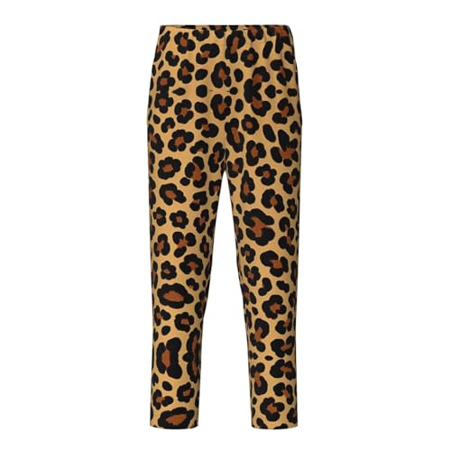 Pajama Pants Pajama Bottoms with Elastic Waistband Sleepwear Lounge PantsAnimal Leopard Skin