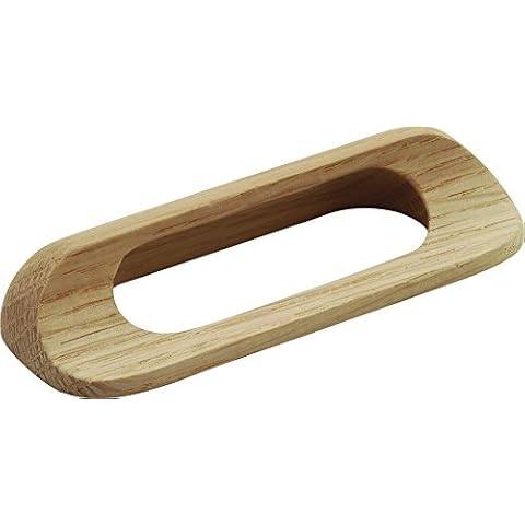 Hickory Hardware P676-UW Natural Woodcraft Cup Cabinet Pull, 3.78-Inch, Unfinished Wood Cover