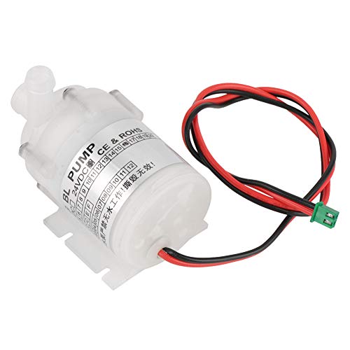 Water Pump, Mini White Heat-resistant Low Noise Environmental Electric Brushless DC Water Pump 24V 10W