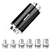EVIL ENERGY 30 Micron Inline Fuel Filter 6AN 8AN 10AN Adapter Universal 58mm Cleanable Black & Silver