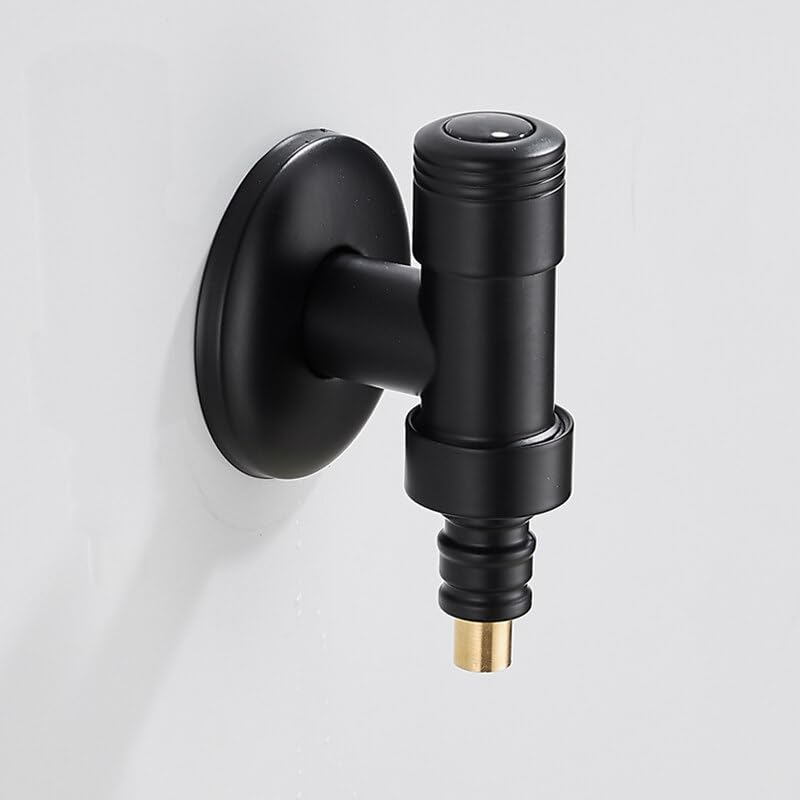 Robinet en laiton noir mat pour machine à laver et jardin au style rétro élégant