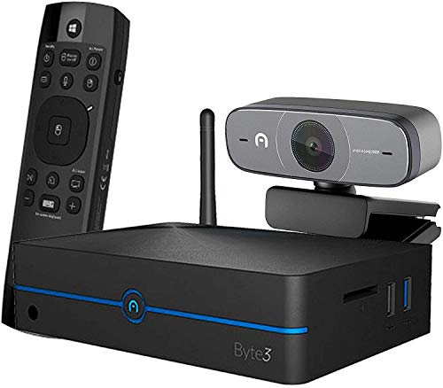 Azulle Byte3 Fanless Mini Desktop PC 2GB/64GB with Lynk Remote & Webcam – Business & Home Powerful Portable Computer with Windows 10 Pro