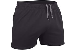 Muscle Alive Men's Running Shorts Breathable French Terry Cotton