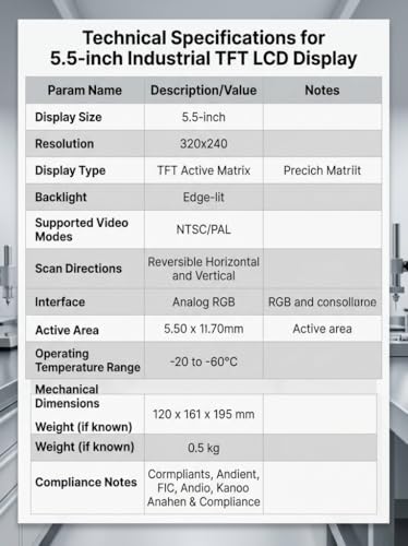 Image of NL3224AC35-01 5.5 inch TFT LCD Screen Display Panel for NEC Industry Machine Car navigations Monitors 320x240 Analog NTSC /PAL Mode RGB Interface