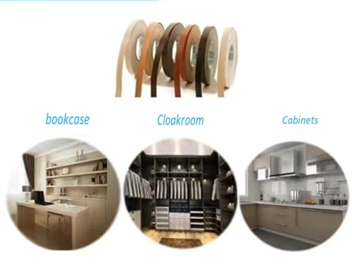 Image of HGKJHFmelamine Edging Tape. pre Coated with hot melt Adhesive Flexible Veneer Edge Edging, Used for Cabinet and Furniture Maintenance (No21-Redwood Color, 1.81cm*40ft)